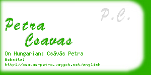 petra csavas business card