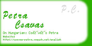 petra csavas business card